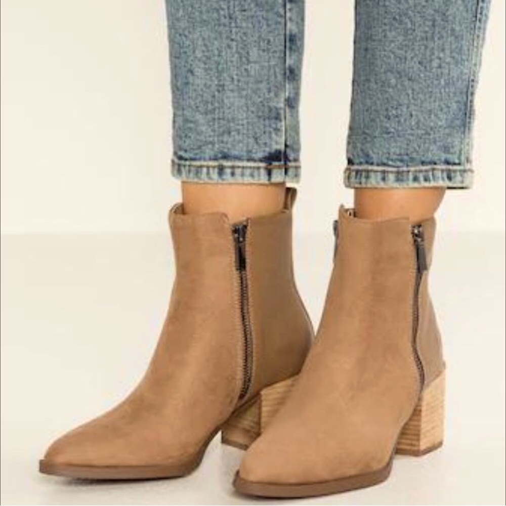 Madden Girl Winwood Ankle Boots Women Color Taupe Size 9.5